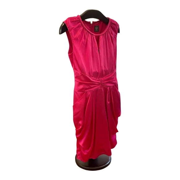 Vince Camuto women's Sleeveless Pleated Dress with Pockets, Hot Pink - Picture 7 of 7